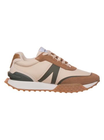 Lacoste Leren sneakers "L-SPIN DELUXE" lichtbruin/beige
