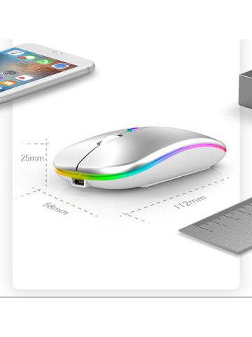 SWEET ACCESS Myszka USB Bluetooth w kolorze srebrnym