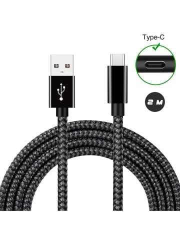 SWEET ACCESS Kabel USB-Typ-C w kolorze czarnym - dł. 2 m