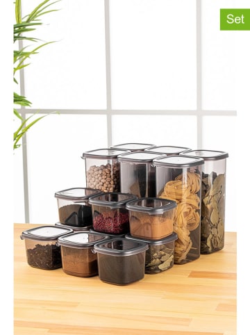 Violeta Home 15-delige set: voorraadcontainers antraciet