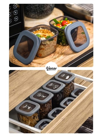 Violeta Home 18-delige set: voorraadcontainers antraciet