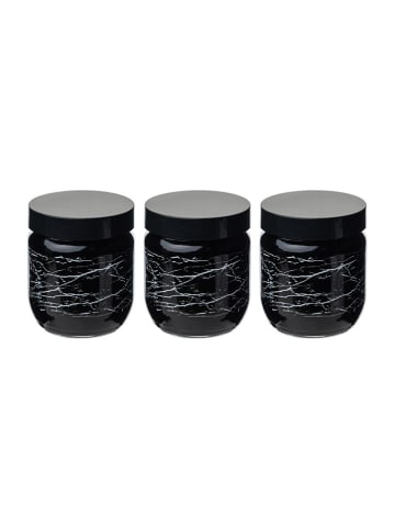 Violeta Home 3-delige set: voorraadglazen zwart - 0,4 l