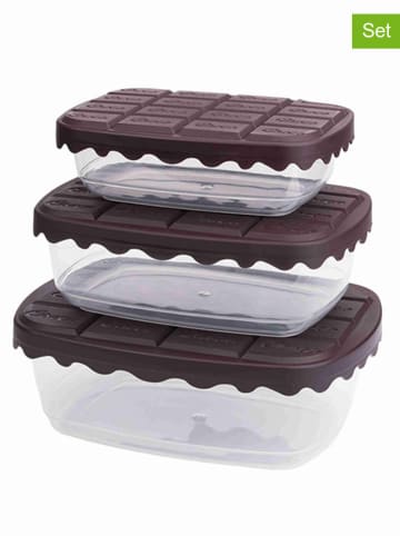 Violeta Home 3-delige set: vershouddozen bruin
