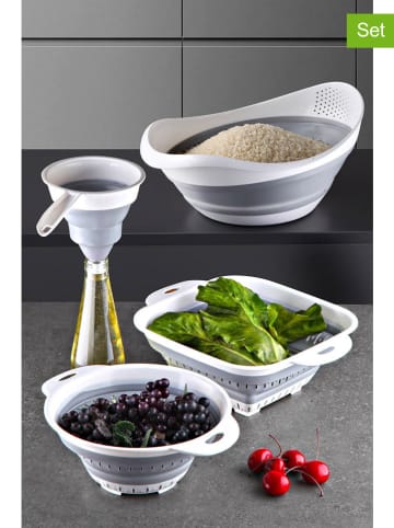 Violeta Home 4-delige set: zeven lichtgrijs/wit