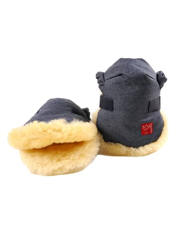 Kaiser Naturfellprodukte Handwarmer met lamsvacht "Olly" grijsblauw