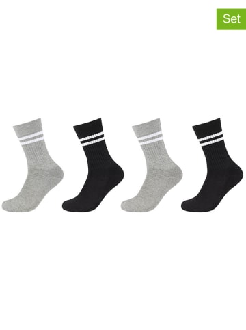 s.Oliver 4er-Set: Socken in Schwarz/ Hellgrau