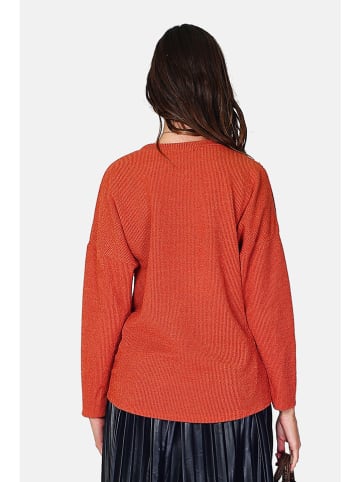 ASSUILI Sweter w kolorze ceglanym