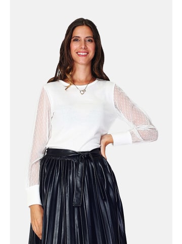 ASSUILI Kaschmir-Bluse in Weiß