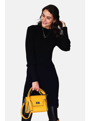 ASSUILI Kaschmir-Strickkleid in Schwarz