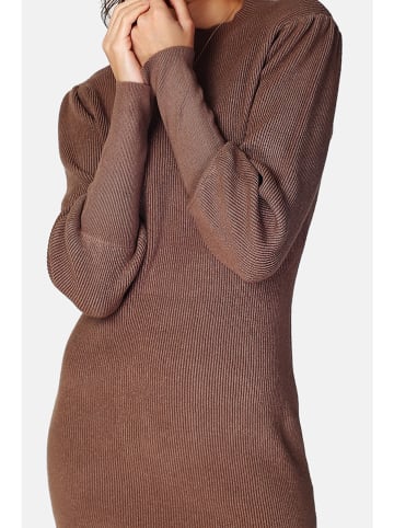 ASSUILI Kaschmir-Strickkleid in Hellbraun