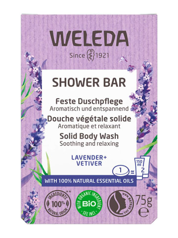 Weleda 2er-Set: Duschseife "Duschpflege Lavender + Vetiver", 75 g