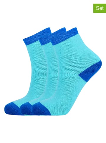 Zigzag 3er Set: Ski-/ Snowboardsocken "Lime" in Blau