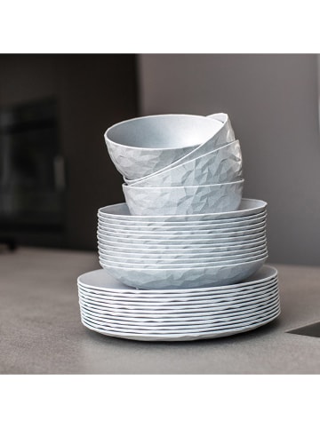 koziol 4er-Set: Teller "Club Plate" in Hellgrau - Ø 26 cm