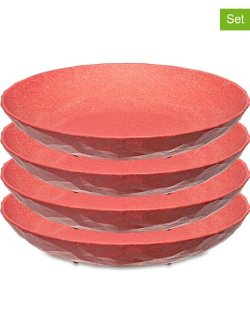 koziol 4er-Set: Teller "Club Plate" in Rot - ? 22 cm