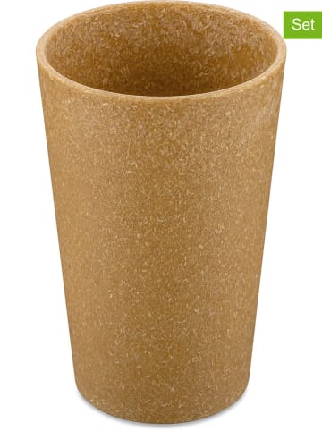 koziol 2er-Set: Becher "Connect Cup L" in Hellbraun - 350 ml