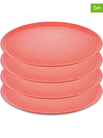 koziol 4-delige set: borden "Connect Plate" rood - Ø 25,5 cm