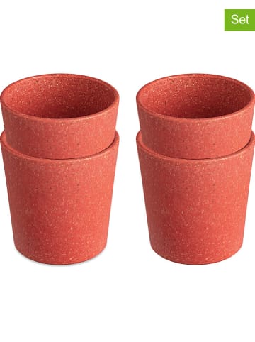 koziol 4-delige set: bekers "Connect Cup S" rood - 190 ml
