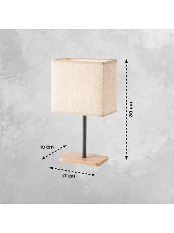 FH Lighting Lampa stołowa "Kate" w kolorze jasnobrązowym - 17 x 30 x 10 cm