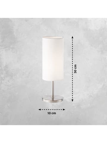 FH Lighting Lampa stołowa "Kira" w kolorze białym - wys. 30 x Ø 10 cm