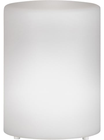 FH Lighting LED-Solar-Tischleuchte "Ceppo" in Weiß - (H)15 x Ø 11 cm