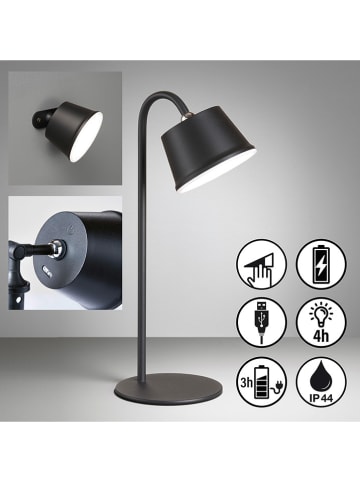 FH Lighting LED-Tischleuchte "Voet" in Schwarz - (H)34 x Ø 12 cm