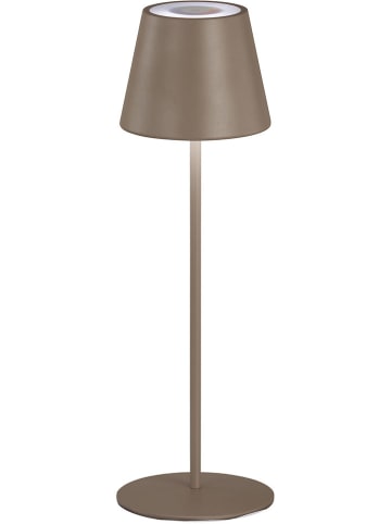 FH Lighting Lampa stołowa LED "Cosenza" w kolorze jasnobrązowym - wys. 38 x Ø 12 cm