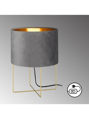 FISCHER & HONSEL Lampa stołowa "Aura" w kolorze szarym - wys. 32 x Ø 24 cm