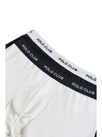 Polo Club 2er-Set: Boxershorts in Schwarz/ Weiß