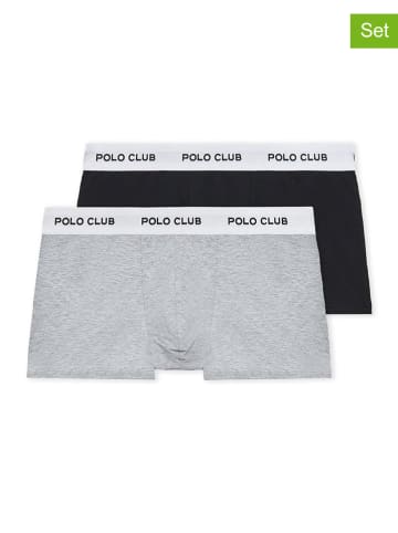Polo Club 2-delige set: boxershorts zwart/lichtgrijs