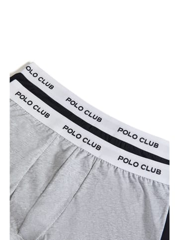 Polo Club Bokserki (2 pary) w kolorze czarnym i jasnoszarym