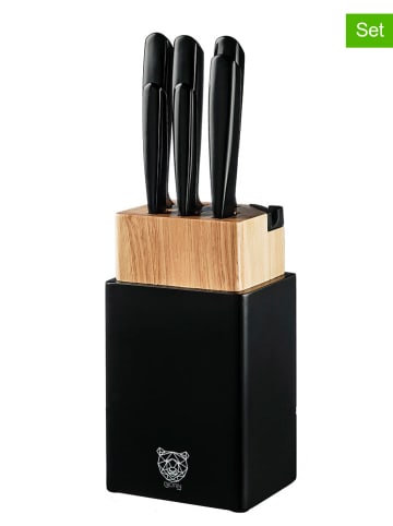 Björn 8tlg. Küchenmesser-Set "Jensen Porvoo" in Schwarz