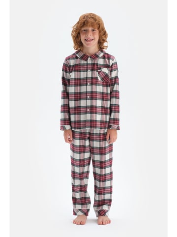Dagi Pyjama bordeaux/wit
