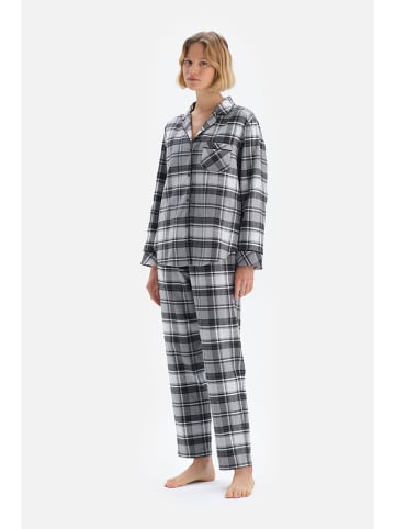 Dagi Pyjama grijs/wit