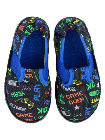 Nanga shoes Kapcie w kolorze czarnym ze wzorem