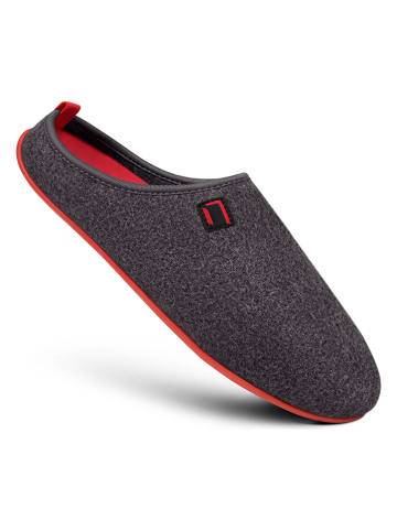 Nanga shoes Hausschuhe in Grau/ Rot