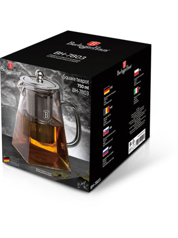 Berlinger Haus Teekanne in Tranparent/ Silber - 750 ml