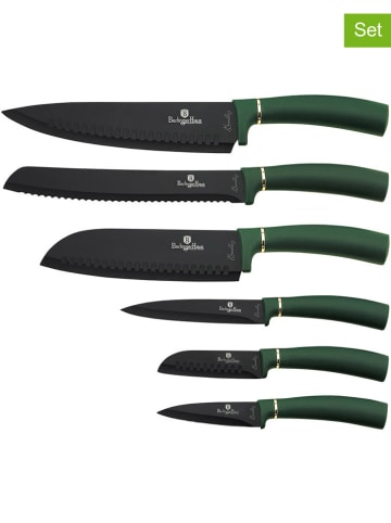 Berlinger Haus 6-częściowy zestaw noży w kolorze zielono-czarnym