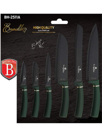 Berlinger Haus 6tlg. Küchenmesser-Set in Grün/ Schwarz