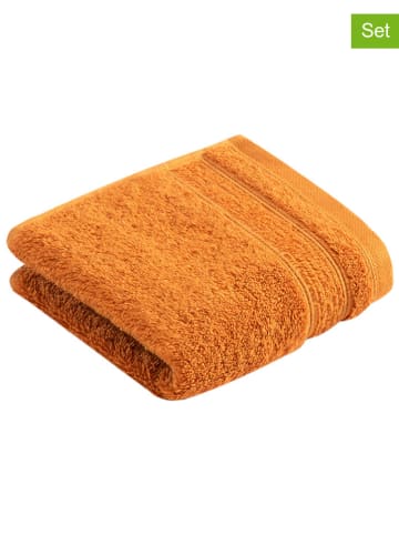 Vossen Ręczniki (2 szt.) "Balance" w kolorze pomarańczowym dla gości