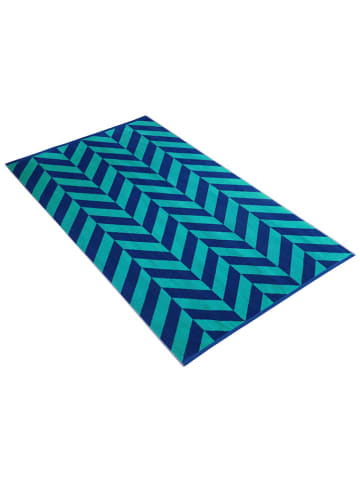 Vossen Ręcznik plażowy "Micro" w kolorze niebiesko-turkusowym