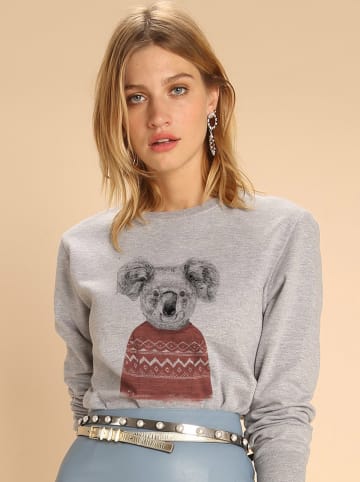 WOOOP Sweatshirt "Winter Koala" in Grau