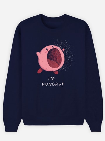 WOOOP Sweatshirt "I'm Hungry" in Dunkelblau