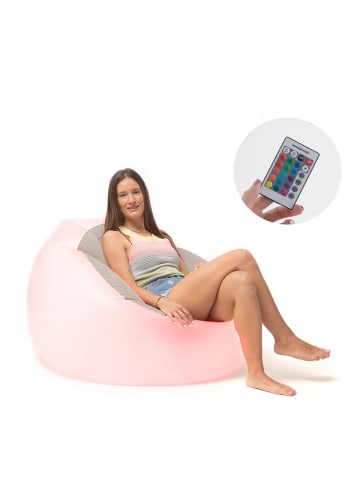 InnovaGoods Fotel LED w kolorze biało-jasnoszarym