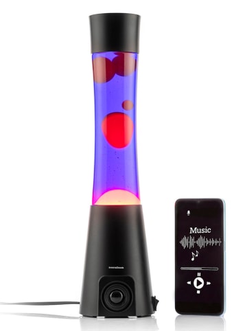 InnovaGoods Lampa lawowa w kolorze czarnym z głośnikiem - 42 x Ø 10,7 cm