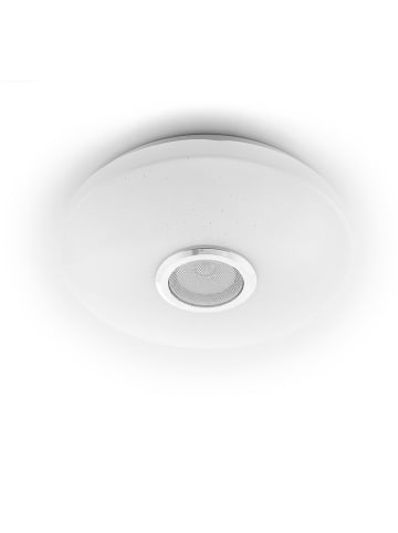 InnovaGoods LED-Deckenleuchte mit Lautsprecher in Weiß