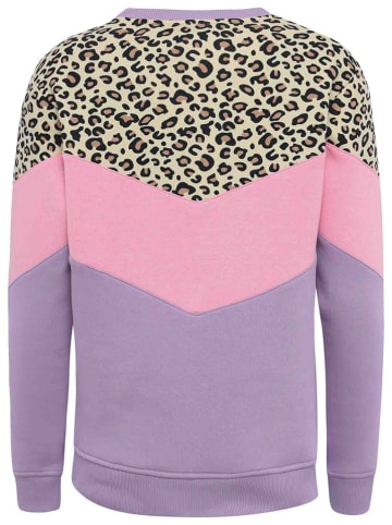 Zwillingsherz Bluza "Konny" w kolorze fioletowo-jasnoróżowym