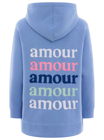 Zwillingsherz Bluza "Amour" w kolorze niebieskim