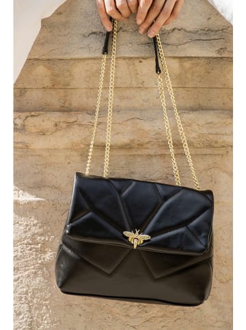 Christian Laurier Leren schoudertas "Louise" zwart - (B)26 x (H)16 x (D)7 cm