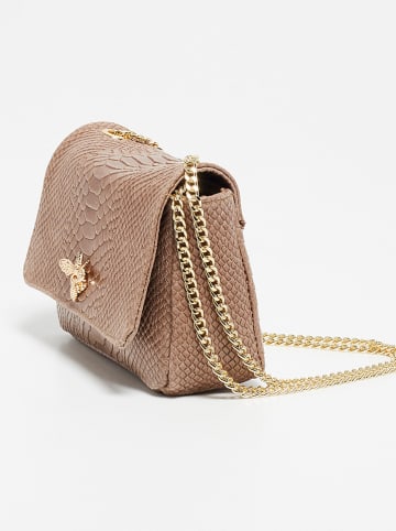 Christian Laurier Leren schoudertas "Romy" taupe - (B)21 x (H)15 x (D)7 cm