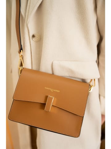Christian Laurier Leder-Umhängetasche "Miniemma" in Camel - (B)21 x (H)16 x (T)8 cm